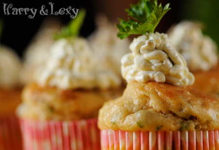salty cupcakes with parmesan