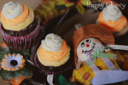 Halloween Candy Corn Cupcakes
