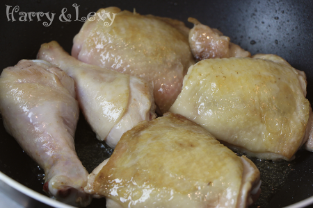 Browning Chicken in the Pan
