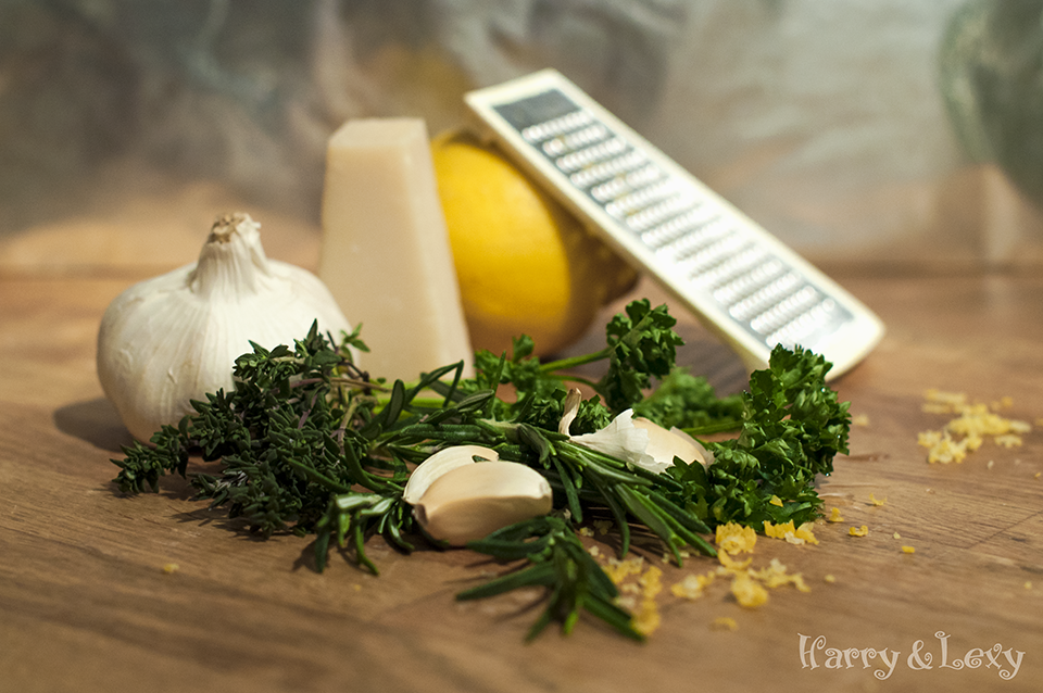 Gremolata Ingredients - Lemon, Garlic and Parsley