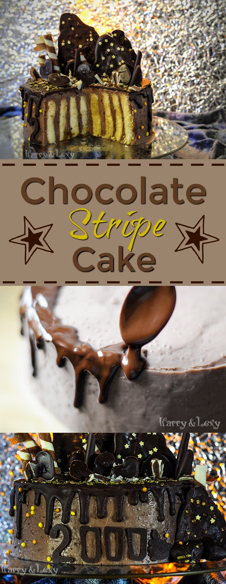 Chocolate Stripe Cake