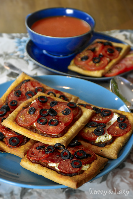 Black Olive and Tomato Tarts