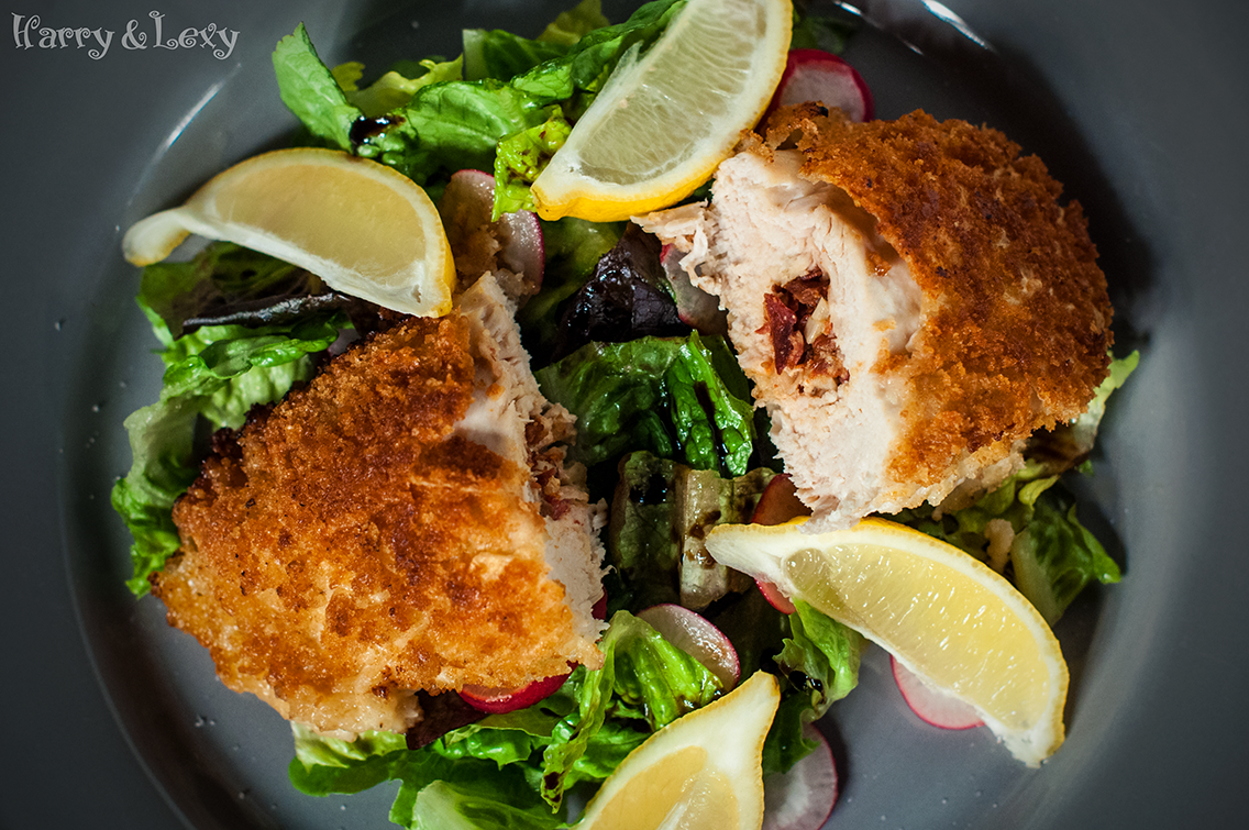 Chicken Kiev with Garlic and Tomatoes
